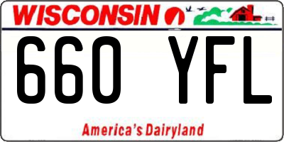 WI license plate 660YFL