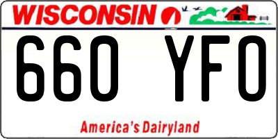 WI license plate 660YFO