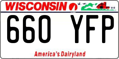 WI license plate 660YFP