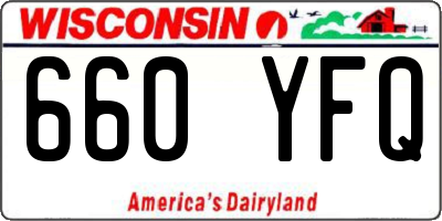 WI license plate 660YFQ