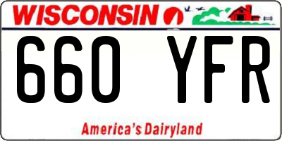 WI license plate 660YFR