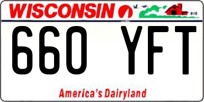 WI license plate 660YFT