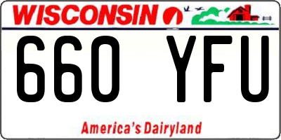 WI license plate 660YFU