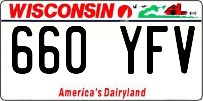 WI license plate 660YFV