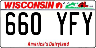 WI license plate 660YFY