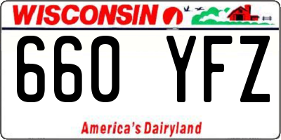 WI license plate 660YFZ