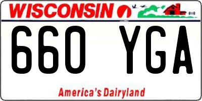 WI license plate 660YGA