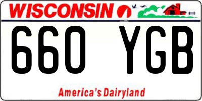 WI license plate 660YGB