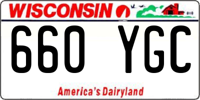 WI license plate 660YGC
