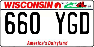 WI license plate 660YGD