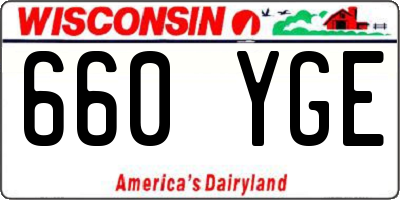 WI license plate 660YGE