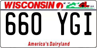 WI license plate 660YGI