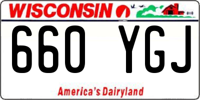 WI license plate 660YGJ