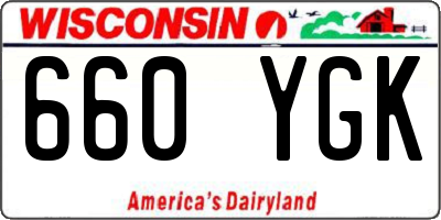 WI license plate 660YGK