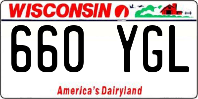 WI license plate 660YGL