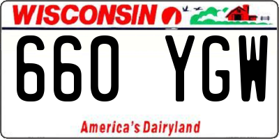 WI license plate 660YGW