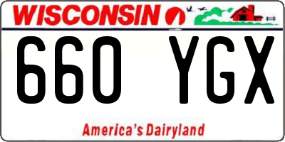 WI license plate 660YGX