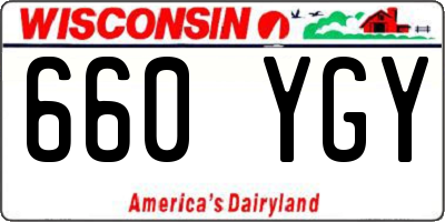 WI license plate 660YGY