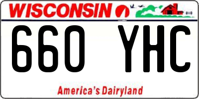 WI license plate 660YHC