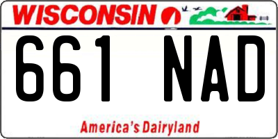 WI license plate 661NAD
