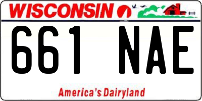 WI license plate 661NAE