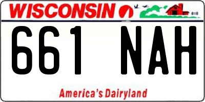 WI license plate 661NAH