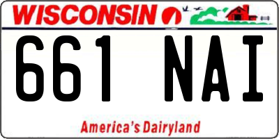 WI license plate 661NAI