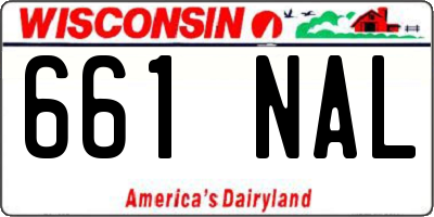 WI license plate 661NAL