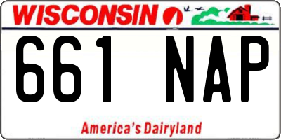 WI license plate 661NAP