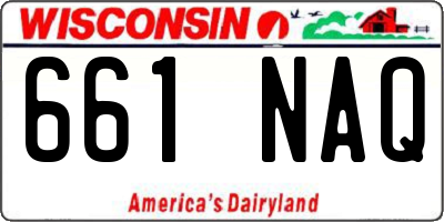 WI license plate 661NAQ