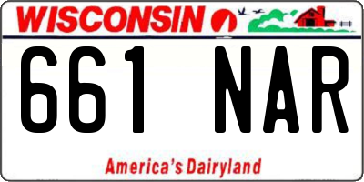 WI license plate 661NAR