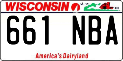 WI license plate 661NBA