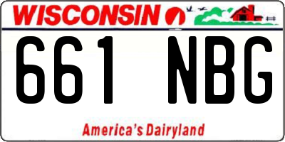 WI license plate 661NBG