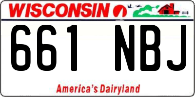 WI license plate 661NBJ