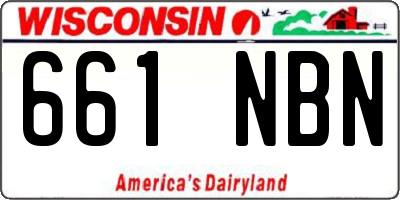 WI license plate 661NBN