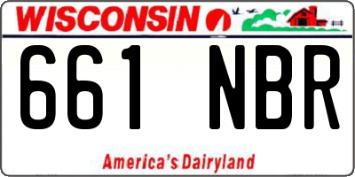 WI license plate 661NBR