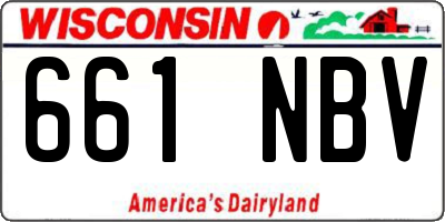 WI license plate 661NBV