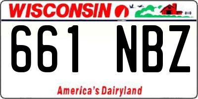 WI license plate 661NBZ