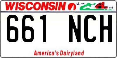 WI license plate 661NCH