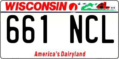 WI license plate 661NCL
