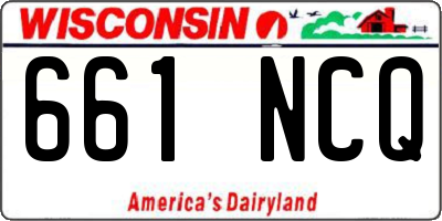 WI license plate 661NCQ