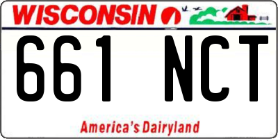 WI license plate 661NCT