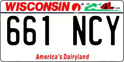 WI license plate 661NCY