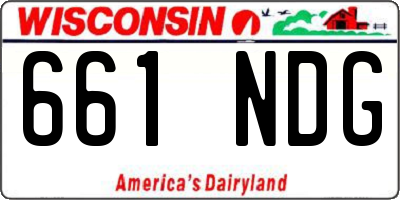 WI license plate 661NDG
