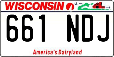 WI license plate 661NDJ