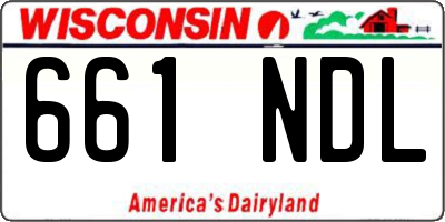 WI license plate 661NDL