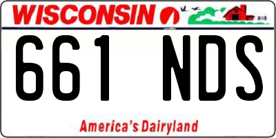 WI license plate 661NDS
