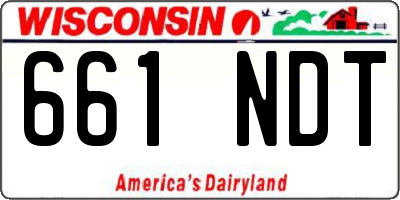 WI license plate 661NDT
