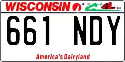 WI license plate 661NDY