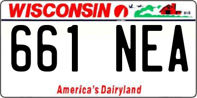 WI license plate 661NEA